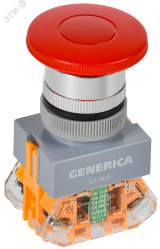 Кнопка D7-MZS Грибок d=22мм 1з+1р с фикс. кр. GENERICA BBG50-11MZS-3-21-K04-G IEK