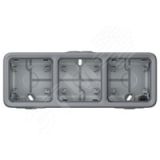 Коробка трехпостовая горизонтальная, цвет серый 069680 Legrand