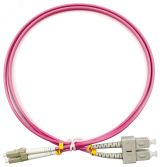 Шнур оптический duplex 1м LC-SC 50/125 мм OM4 LSZH 9140c Cabeus