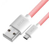 Кабель Micro USB, 1 м., розовый нейлон, быстрая зарядка 3A 1000698994 Greenconnect