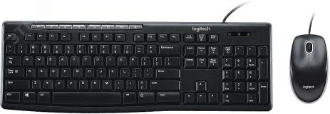Комплект клавиатура + мышь MK200, Multimedia, USB, 1000dpi, черный 920-002694 Logitech