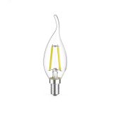 Лампа светодиодная филаментная LED 7 Вт 550 лм 2700К AC185-265В E14 свеча теплая (промоупаковка 3 лампы) Black Filament Gauss 104901107T GAUSS