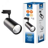 Светильник-прожектор ULB-Q276 32W/3000К BLACK светодиодный трековый 3000 Лм Теплый белый свет (3000К) Корпус черный ТМ Volpe UL-00005944 Uniel
