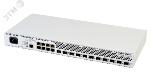 Коммутатор управляемый L2 8хRJ-45 10/100/1000 Мб/с, 11хSFP+,SFP 110-250B AC 1000701017 ELTEX