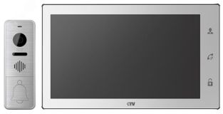 Комплект видеодомофона (вызывная панель -D400FHD и монитор -M4106AHD) CTV-DP4106AHD W (белый) CTV