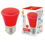 Лампа декоративная светодиодная LED-D45-1W/RED/E27/FR/С BELL Форма Колокольчик матовая Цвет красный Картон ТМ Volpe UL-00005638 Uniel