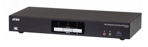 Переключатель KVM настольный, 2 порта, DisplayPort, USB, 4096 x 2160 1000524565 Aten