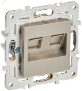 SKANDY Розетка компьютерная двойная RJ45 кат.5E SK-K03Sh шампань IEK SK-K20-1-K37 IEK