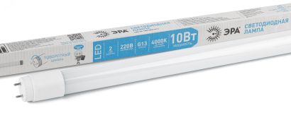 Лампа светодиодная 10 Вт поворотный трубка стекло нейтральный STD LED T8-10W-840-G13-600мм G13 Б0062410 ЭРА