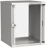 Шкаф LINEA WE 15U 600x650мм дверь стекло серый LWE3-15U67-GF ITK