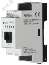 Коммутатор Ethernet SX-1162: ETH switch, 5x 10/100base TX: IEEE802.3, непрограммируемый TXN 111 62 TECO