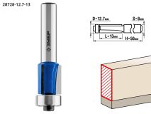 Фреза кромочная с нижним подшипником (3 лезвия) 12.7x13мм, хвостовик 8мм 28728-12.7-13 ЗУБР