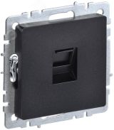 BRITE Розетка компьютерная RJ45 кат.6 РК11-БрЧ черный IEK BR-K10-2-K02 IEK