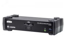 Переключатель KVM настольный, 2 порта, HDMI, USB, 4096 x 2160 1000576995 Aten