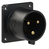 Вилка встраиваемая 32А/230V/1P+N+E/IP44, черная 00-00002282 PCE