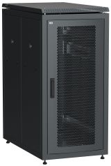 Шкаф напольный сетевой 19'' LINEA N 28U 800х1000мм перфорированная передняя дверь. задняя перфорированная черный LN05-28U81-PP ITK