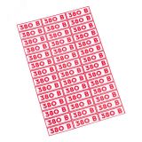 Наклейка знак электробезопасности 380 В 10*30 мм  (42 шт на листе), REXANT 56-0008 REXANT
