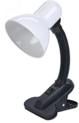 LIGHTING Светильник настольный 1001 на прищепке Е27 белый IEK LNNL1-1001-2-VV-40-K01 IEK