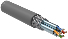 Витая пара S/FTP кат.6A 4x2х23AWG solid LSZH 305м серый LC1-C6A04-621 ITK