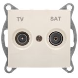 GUSI Bravo механизм розетки TV+ SAT, оконечной, скрытая  установка. Цвет бежевый. С10TS1-003 GUSI ELECTRIC