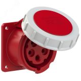Розетка встраиваемая прямая 16А/400V/3P+N+E/IP67, фланец 75x75 00-00002387 PCE