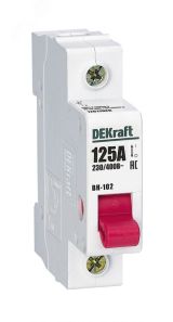 Выключатель-разъединитель 1Р 125А ВН-102 17017DEK Dekraft