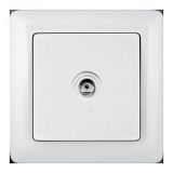 ХИТ Розетка телевизионная TV наружная оконечная белая RAT-1A3-B Systeme Electric