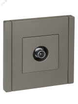 FORTE&PIANO Розетка TV проходная FP529 сталь IEK FP-A10-P-K46 IEK