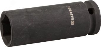 Торцовая головка ''INDUSTRIE QUALITAT'' ударная, удлиненная (1/2''), FLANK, Cr-Mo, фосфатированная, 21 мм 27942-21_z01 KRAFTOOL