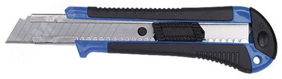 Нож технический пластиковый обрезиненный 18 мм 10197М MOS