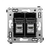 Avanti Розетка RJ-45 в стену, 5e двойная экранированная, ''Черный квадрат'' 4402364 DKC