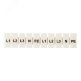 Маркеры для JXB-ST 2,5 с символами L1, L2, L3, N, PE (10 шт.) PROxima zb-st-2.5-L-1-3 EKF