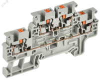 Колодка клеммная CP-ML 2 ур. 4мм2 серая IEK YCT23-00-2-K03-004 IEK