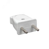 Вилка плоская без заземления белая 10А 250 В Proxima AVP10-10-rpl EKF