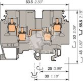 Клемма винтовая 4мм.кв. M4/6.4A 1SNA115479R2300 TE Connectivity (Entrelec,Tyco)