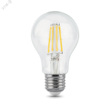 Лампа светодиодная филаментная LED 10 Вт 970 лм 4100К AC185-265В E27 А60 (груша) нейтральный шаговое диммирование выключателем Black Filament Gauss 102802210-S GAUSS