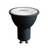 Лампа светодиодная LED 7вт 230в GU10 теплый с линзой 38 гр. черный корпус Feron PRO 48954 FERON