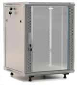 Шкаф настенный 19-дюймовый 18U 920x600х450мм стеклянная дверь с перфорацией 452021 Hyperline