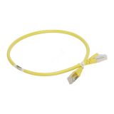 Патч-корд S/FTP категория 6а PVC 0.5м желтый 051816 Legrand