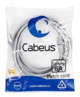 Патч-корд S/FTP, категория 6а (10G), 2xRJ45/8p8c, экранированный, серый, LSZH, 5м 7905c Cabeus