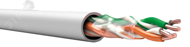 TechnoLAN U/UTP Cat 5e PVC LS нг(А)-LS 2х2х0.52 ТУ 3574-019-53930360-2014 серый ЦБ-00027282 СПКБ Техно