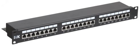 Патч-панель 1 юнит кат.5Е STP 24 порта (IDC Dual) PP24-1UC5ES-D05 ITK