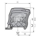 Разделитель цепей CS-R3 для втычных клемм ZK 1SNK900107R0000 TE Connectivity (Entrelec,Tyco)