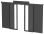 Комплект дверей раздвижных холодного коридора 47U 1200 доводчик ножки черный ITK by ZPAS ZP-FD05-47U-1200-DL ITK
