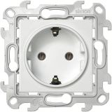 Розетка 2К+З Schuko без штор, белый 2450434-030 Simon