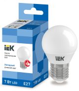 Лампа светодиодная G45 шар 7Вт 230В 6500К E27 IEK LLE-G45-7-230-65-E27 IEK