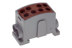 Клемма коричневая, 4 подключения 2,5-25мм 1000V 125А 00-00032751 INPIN