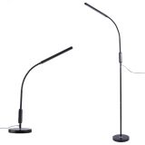 Торшер UЛм-T619 10W/3000-6500K/DIM BLACK напольный светодиодный 10W с регулировкой наклона Сенсорный выключатель Диммер черный UL-00010178 Uniel