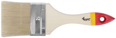 Кисть флейцевая ''Модерн'', иск. щетина, деревянная ручка 2.5'' (63 мм) 00866 КУРС