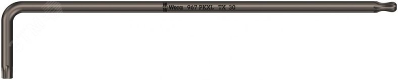 Ключ Г-образный 967 PKXL TORX удлиненный с шаром TX 30 x 195 мм WE-024468 Wera